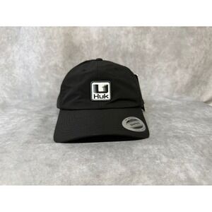 New w/ Tags Huk Unstructured Performance Hat Black Adjustable One Size Fishing